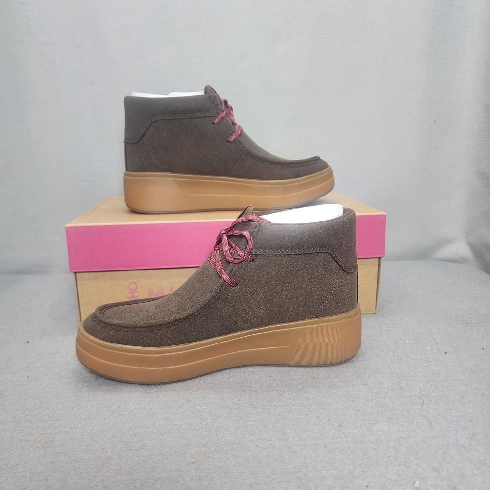 Ryka Vibrant Chukka Boot Brown Suede Fabric Platform‎ Sneaker Womens 7M NEW